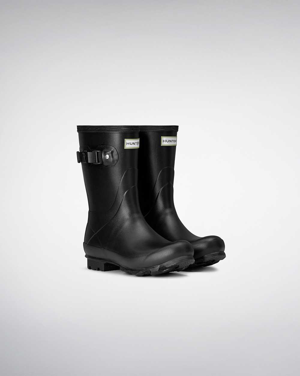 Hunter Norris Field Short Women's Rain Boots NZ-49983G Black